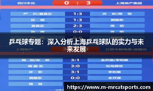 乒乓球专题：深入分析上海乒乓球队的实力与未来发展